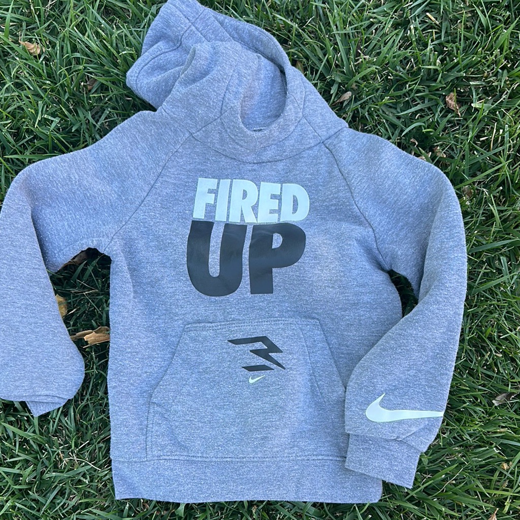 Nike Kids Gray Fired Up Hoodie